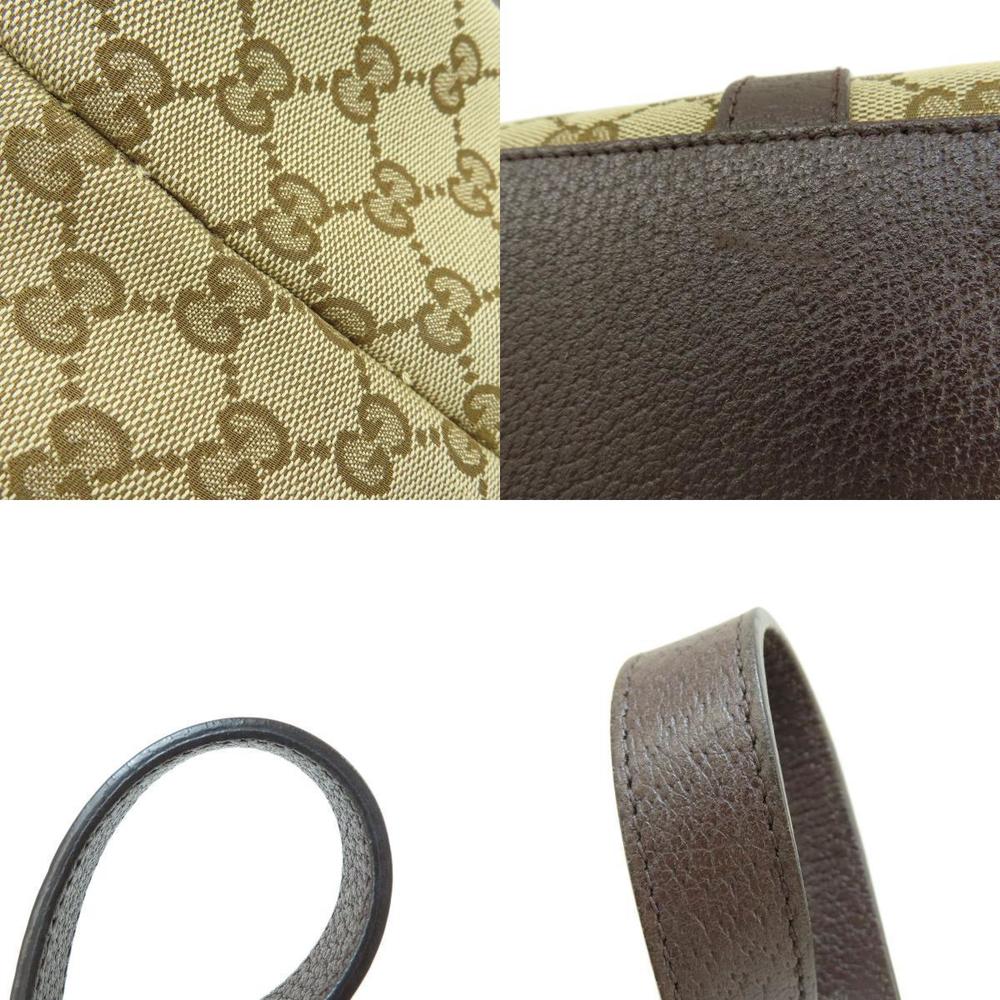 Gucci GG Tote Bag Canvas Leather Brown - Picture 8 of 9